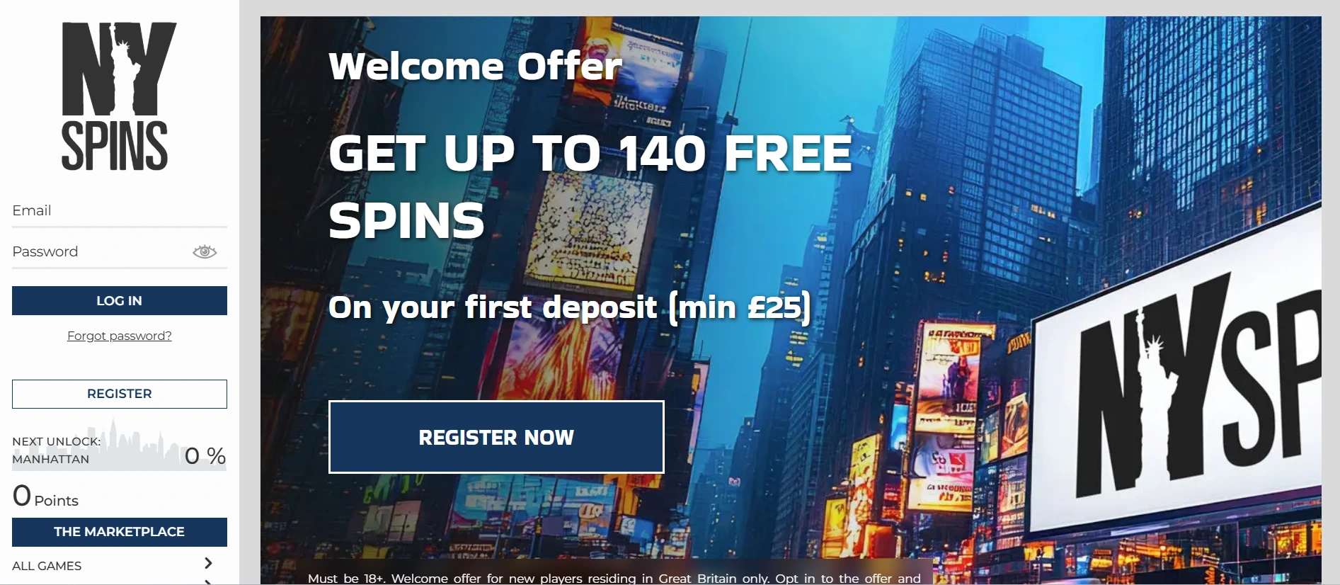 NY Spins legaal casino
